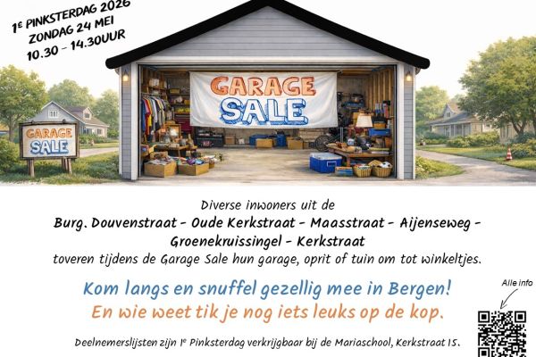 24 mei jubileum Bergse Garage Sale
