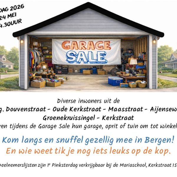 24 mei jubileum Bergse Garage Sale